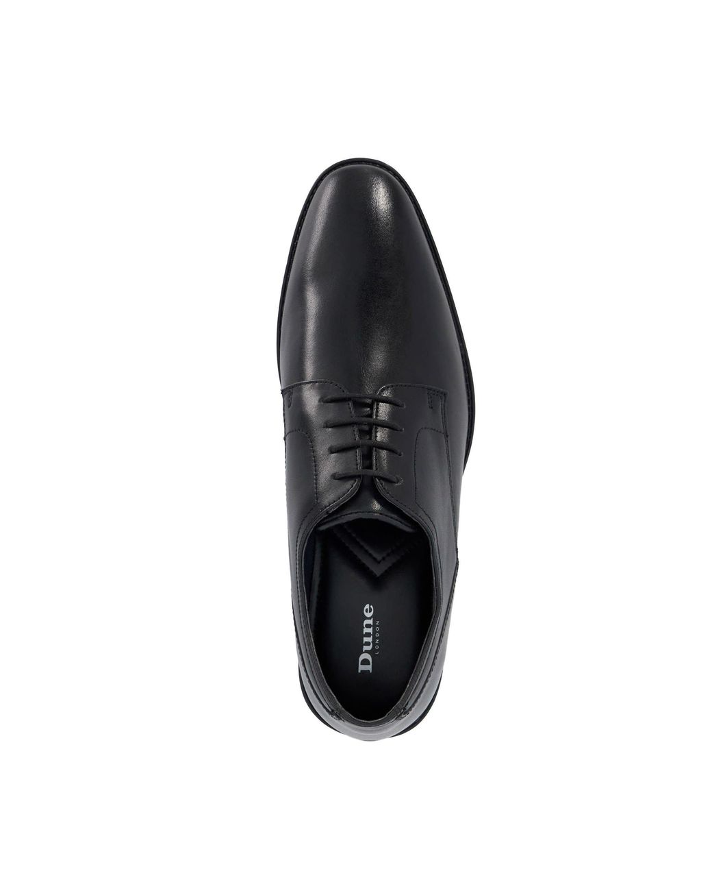 Dune Black Satin Derby Shoes for men