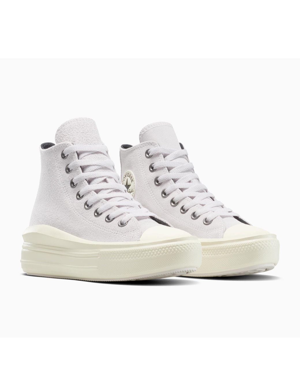 Converse White Chuck Taylor All Star Move Suede Trainers