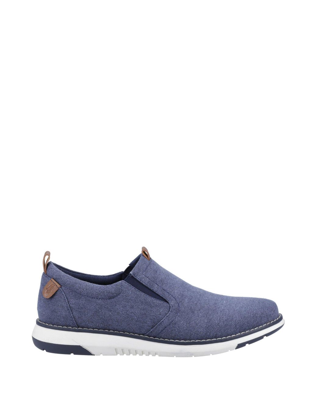 Hush Puppies Blue Benny Canvas Slip-On Low-Top Trainers for men