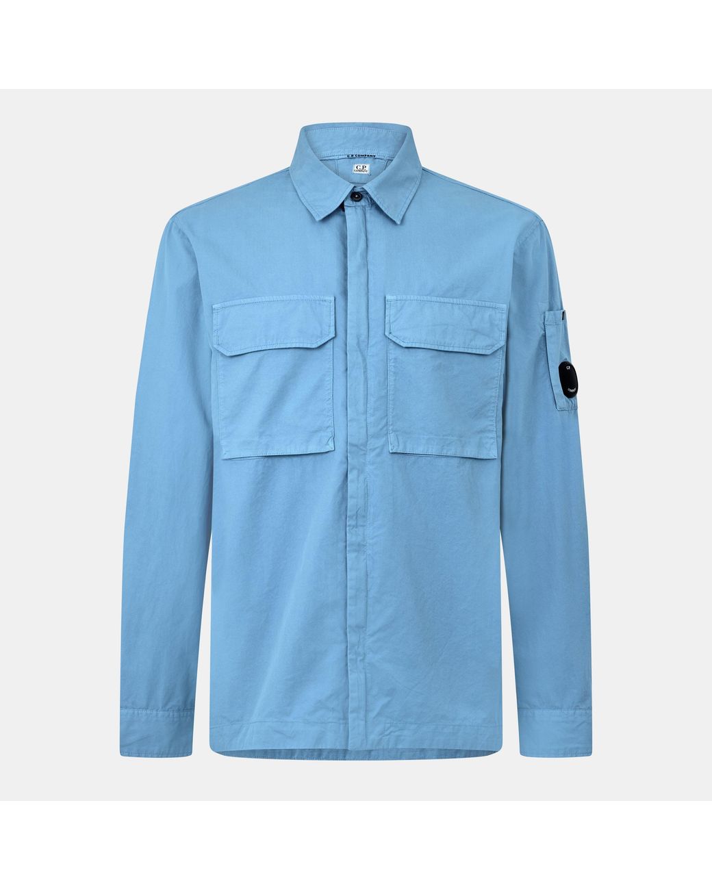 C P Company Blue Gabard Overshirt for men