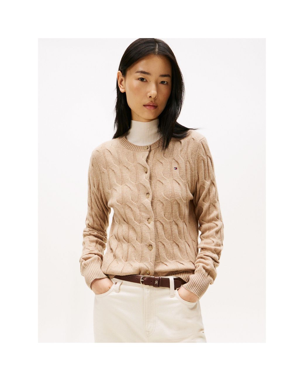 Tommy Hilfiger Natural Cable Cardigan