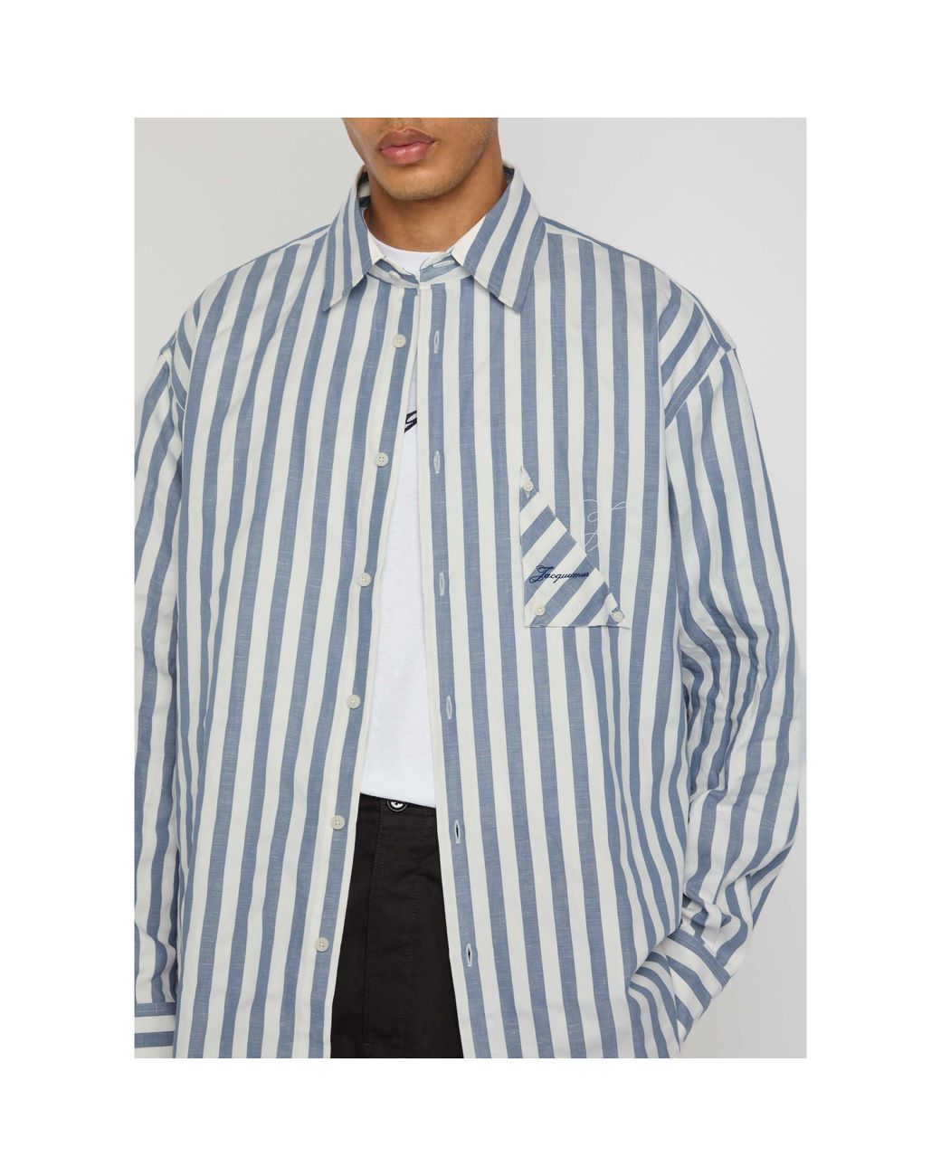 Jacquemus Blue Jac The Sailboat Shirt for men
