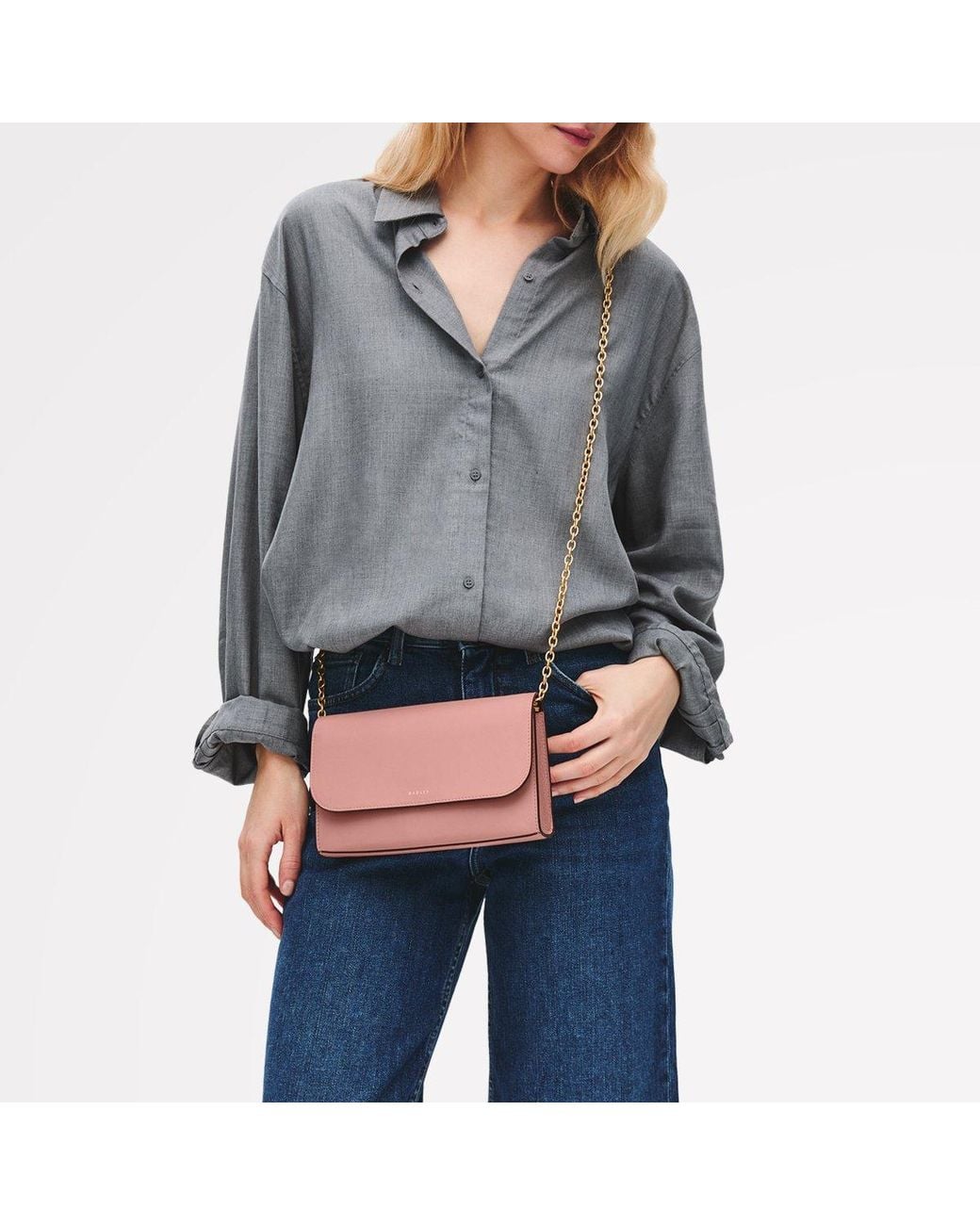 Radley Pink Lynton Road Leather Wallet On Chain