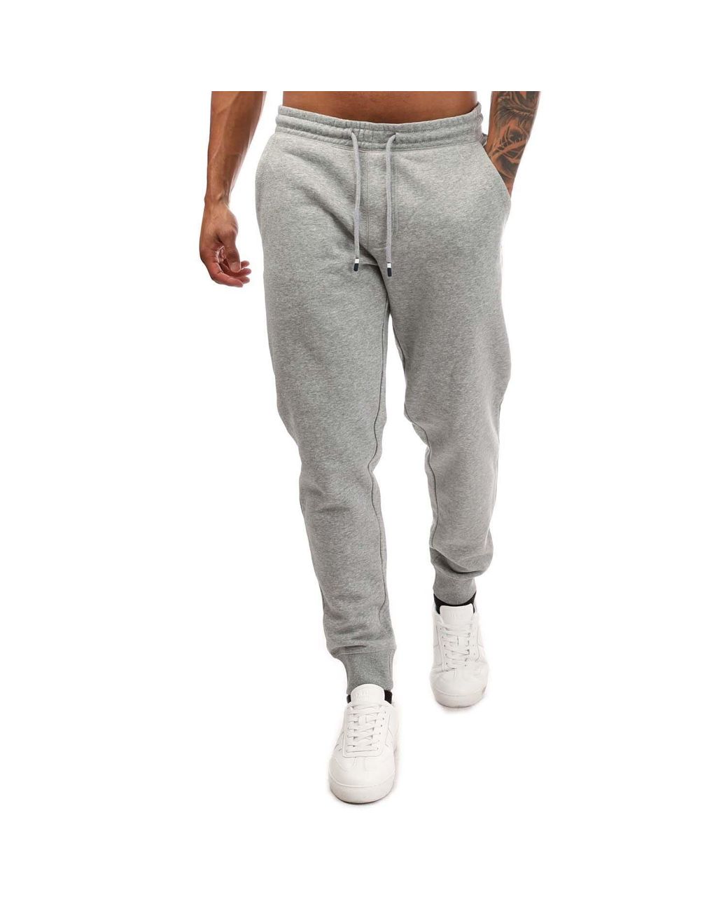 Original Penguin Gray Sticker Pete Fleece Jogging Pants for men