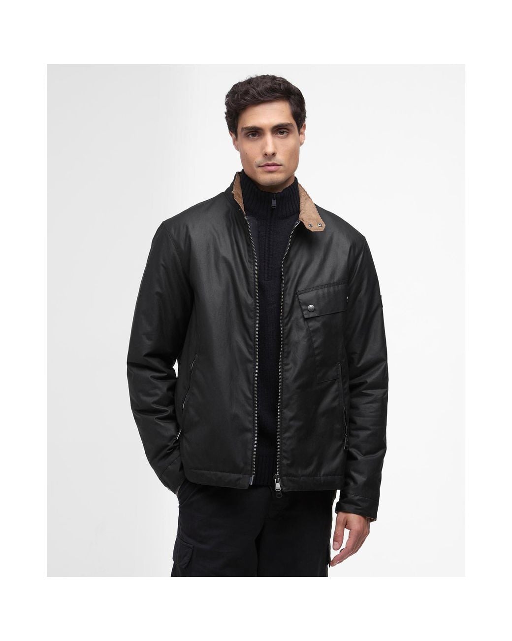 Barbour Black Chard Waxed Jacket for men