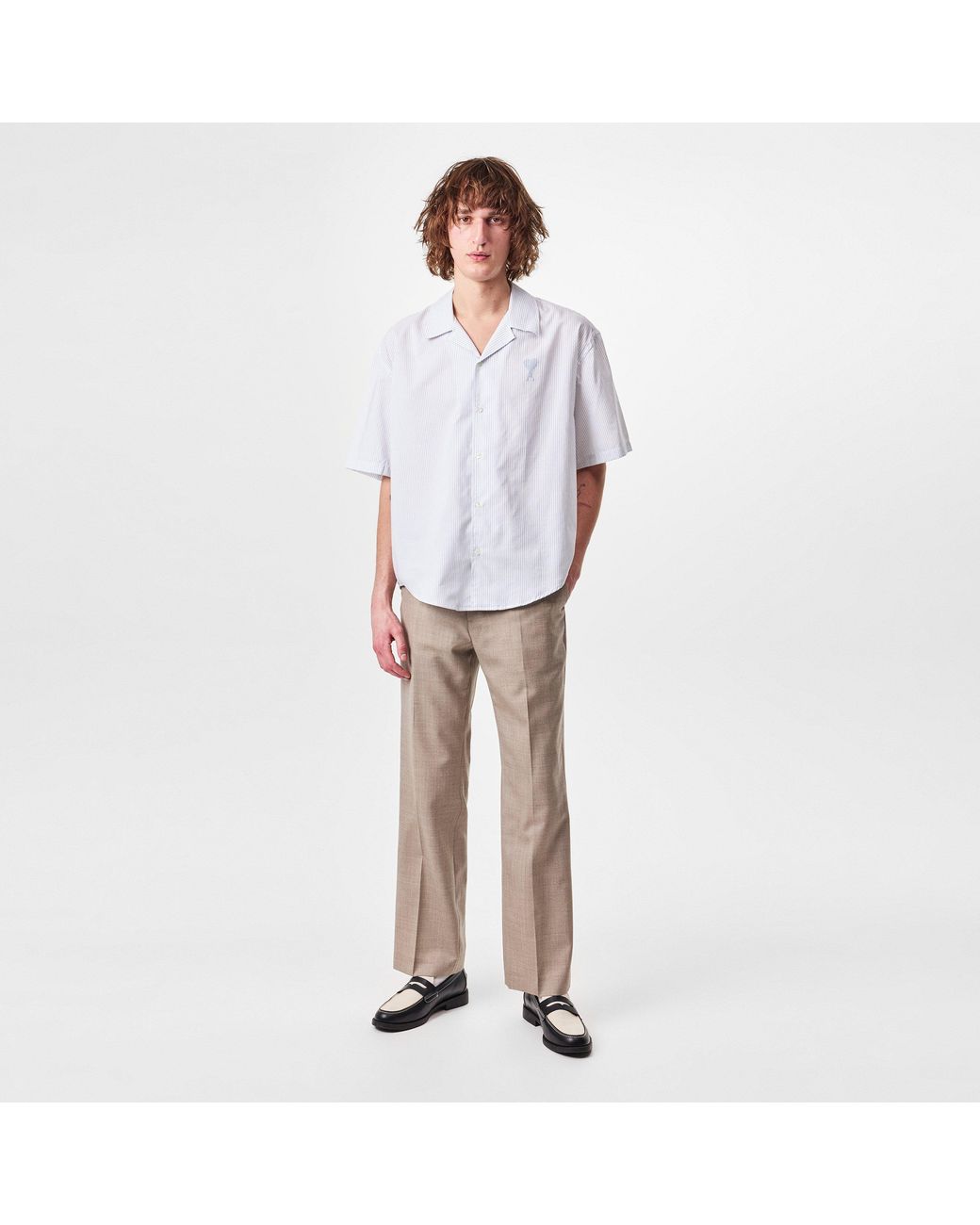 AMI Natural Straight Trousers for men