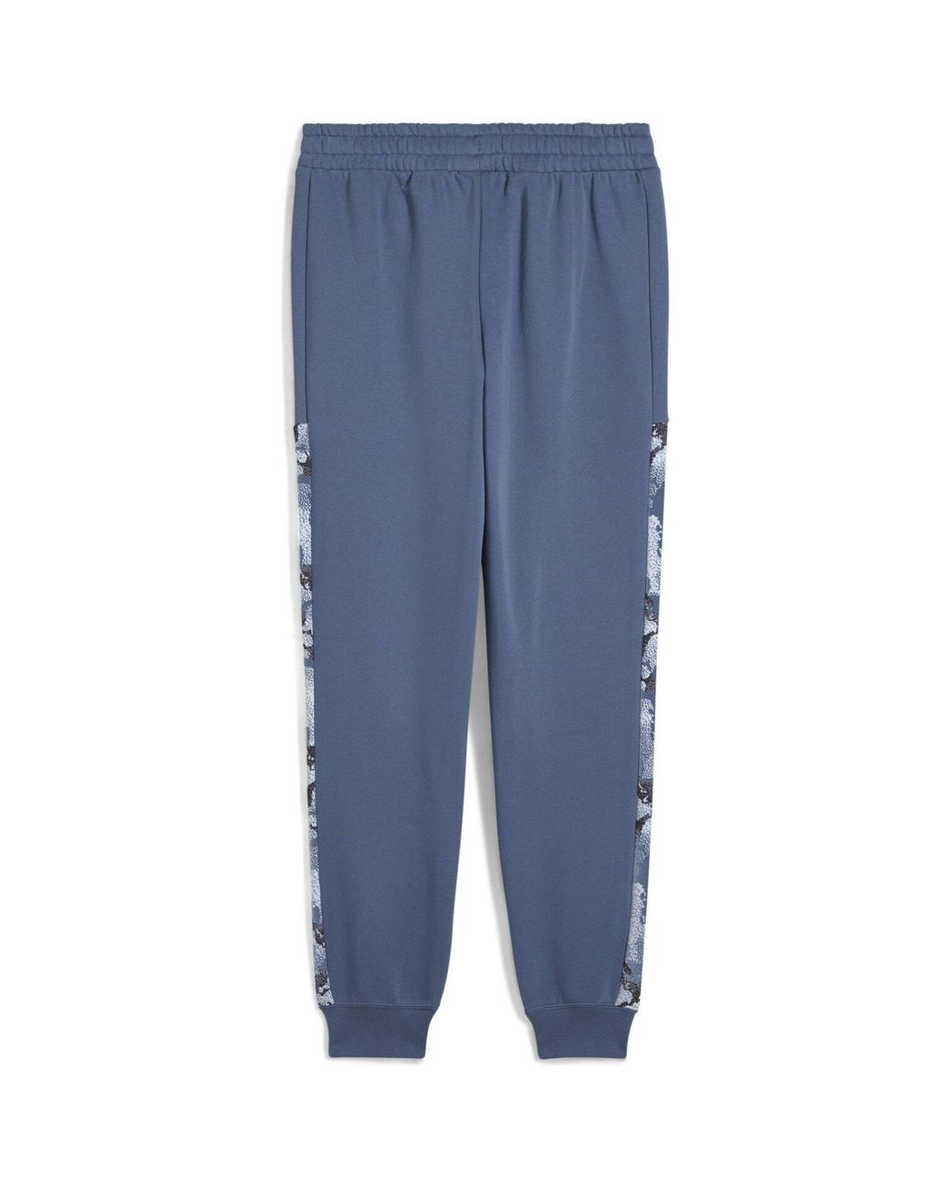 PUMA Blue Camo Fleece Closed Hem Jogging Bottoms for men