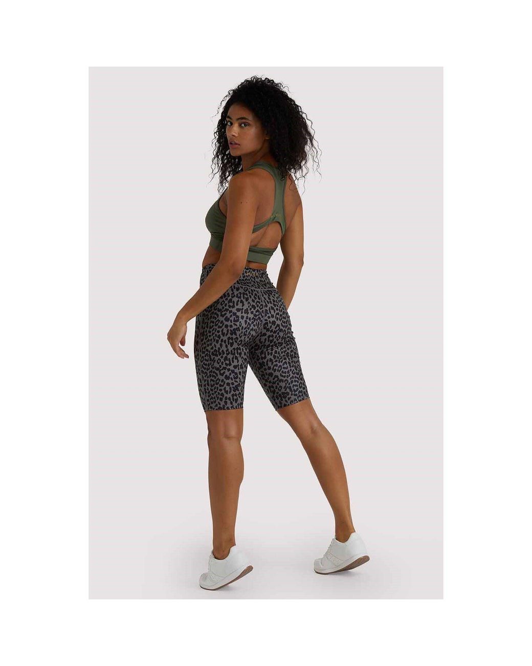 Wolf & Whistle Blue Eco Dusty Leopard Shorts