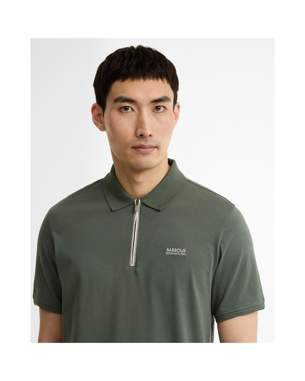 Barbour Green Short Sleeve Polo Shirt for men