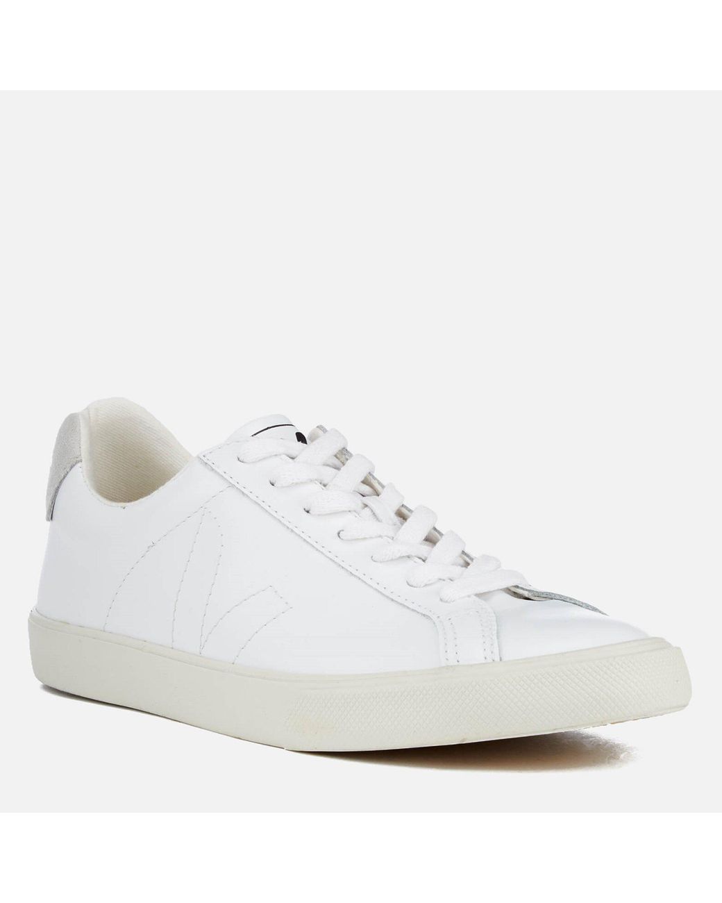 Veja White Esplar Leather Court Trainers