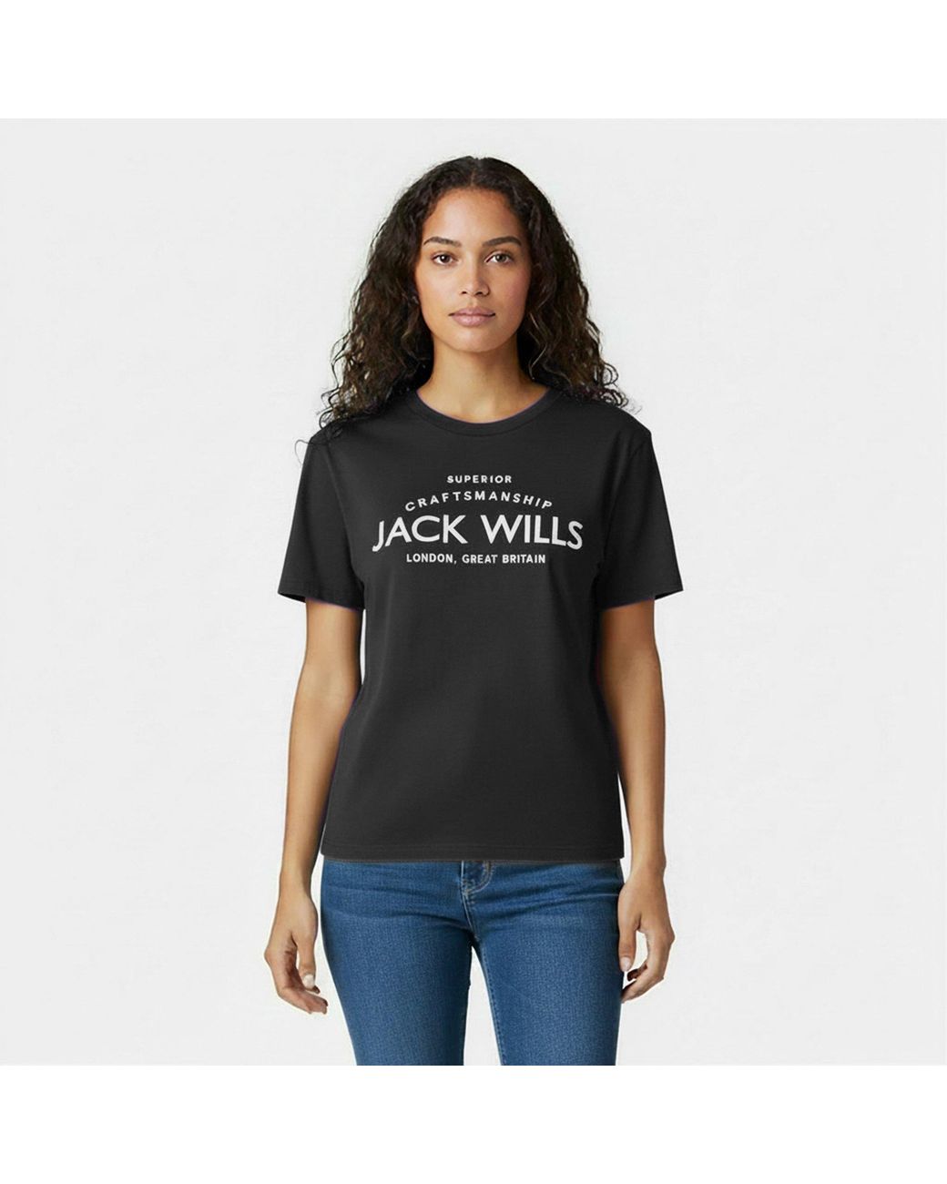 Jack Wills Gray Forstal Boyfriend T-Shirt Ladies