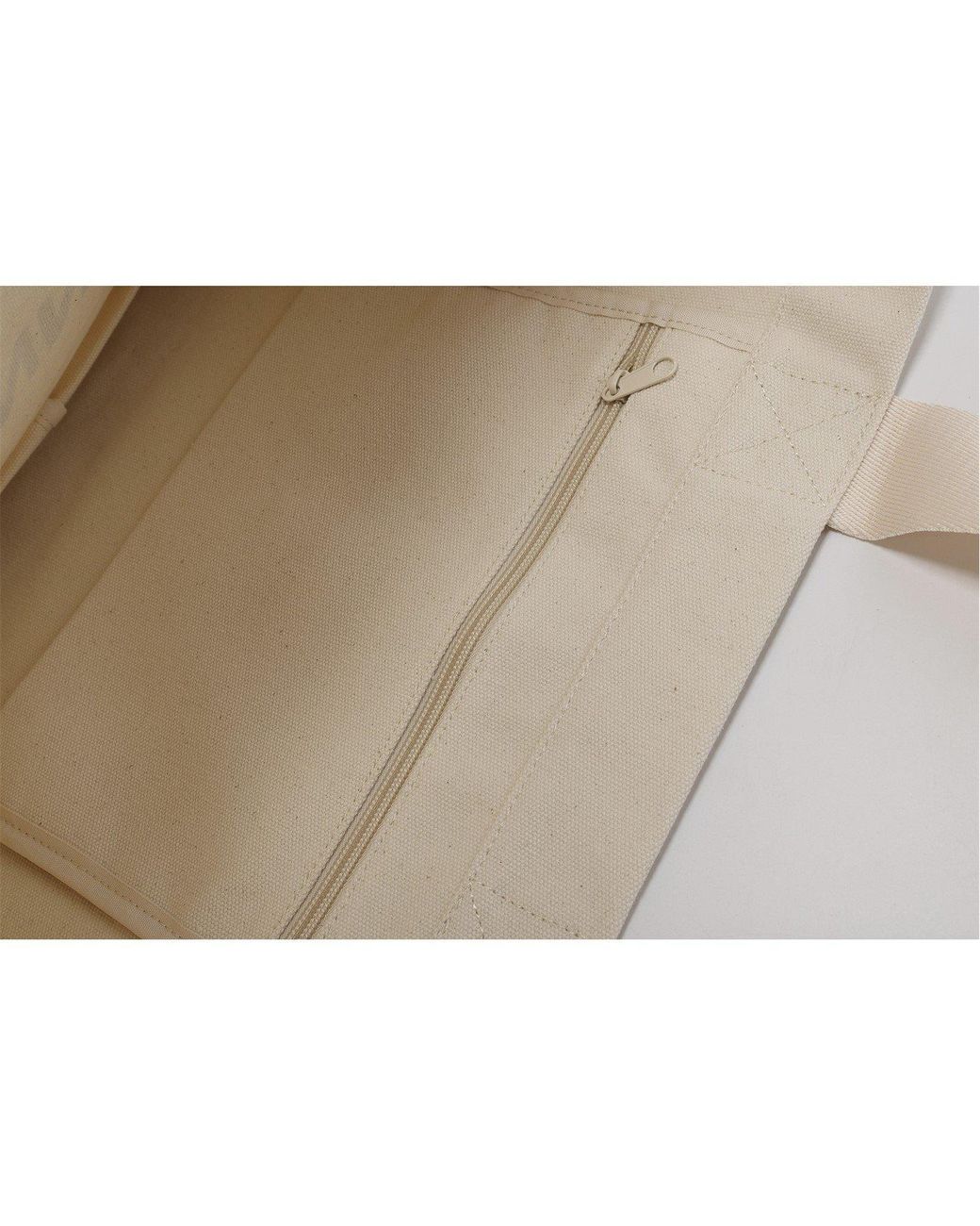 Flannels White Canvas Logo Tote Bag