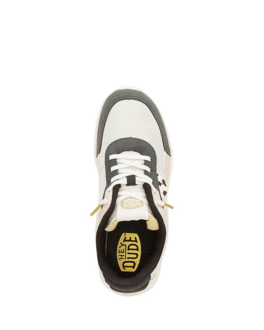 HeyDude White Hayden Shine Low-Top Trainers