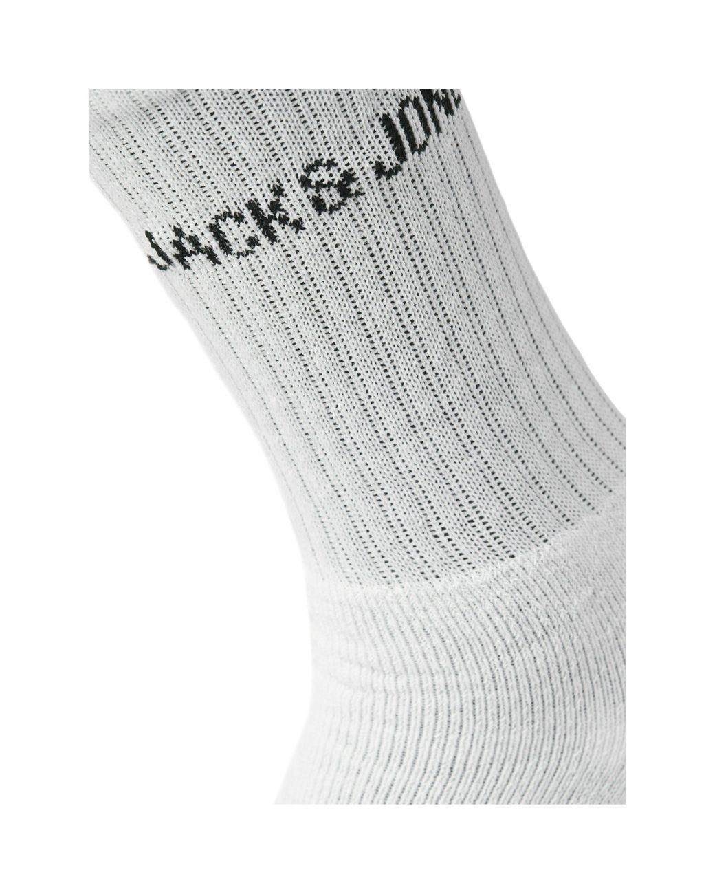 Jack & Jones White Regen 5 Pack Crew Socks for men