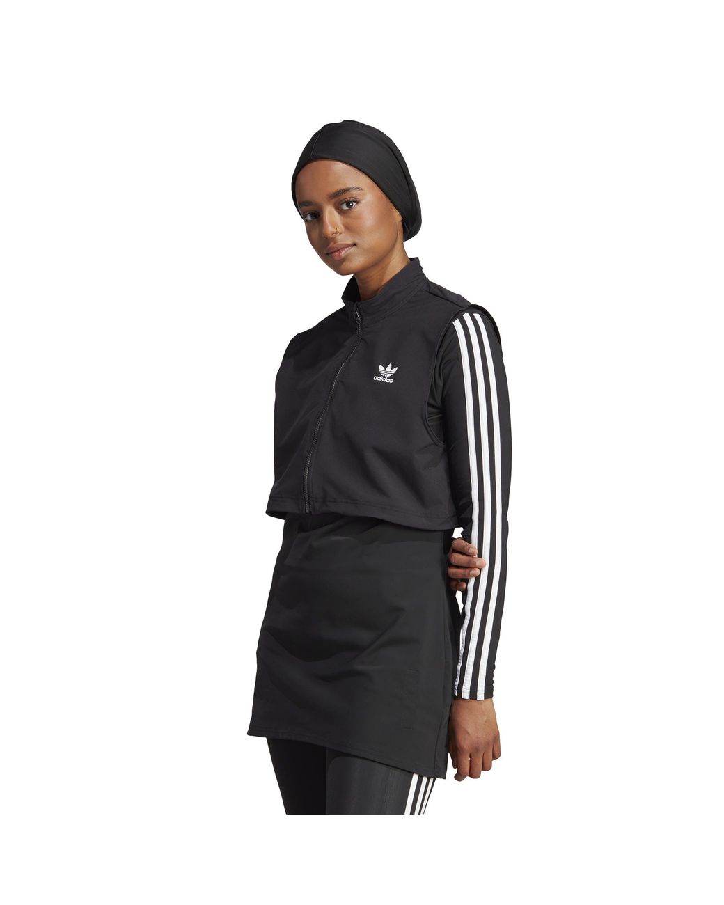 Adidas Originals Black Adidas Adicolor Full-Cover Wear Top
