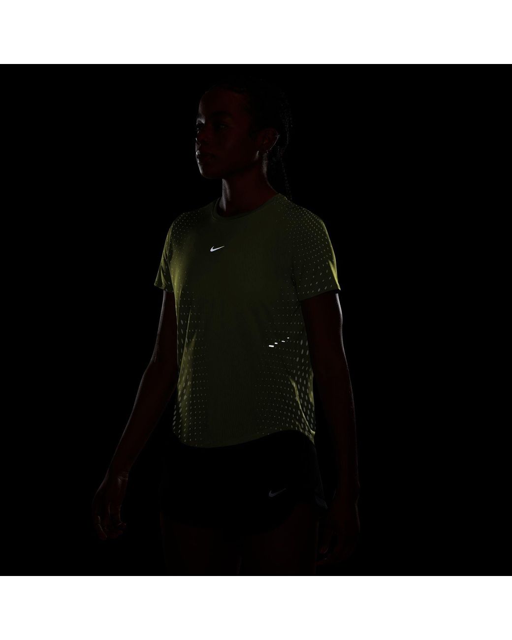 Nike Green Swift Aero-Fit Short-Sleeve Running Top