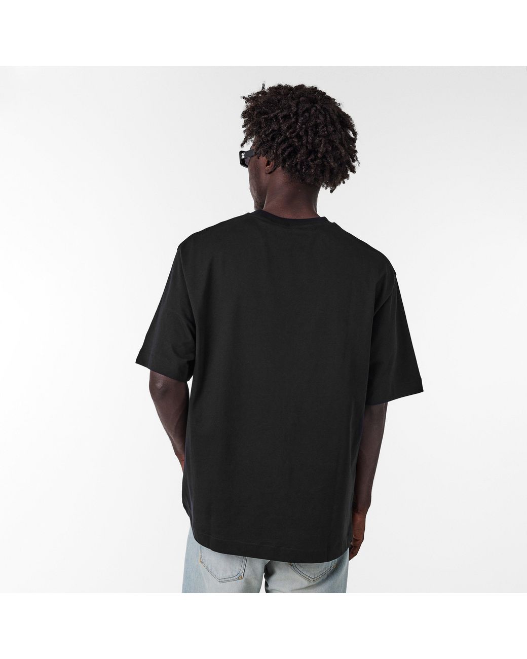 Off-White c/o Virgil Abloh Black Outline Skate Graphic T-Shirt for men