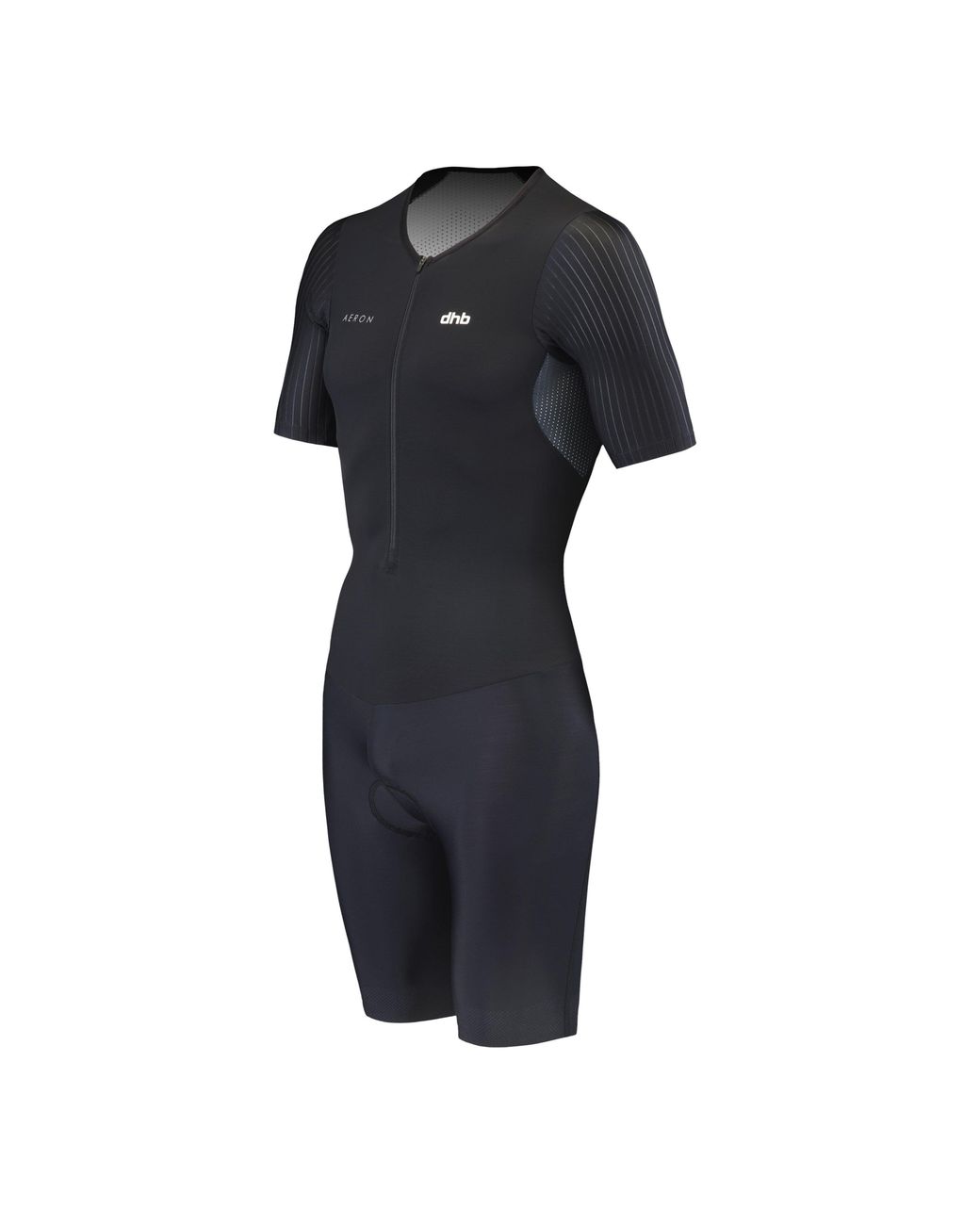 Dhb Black Aeron Short Sleeve Triathlon Suit for men