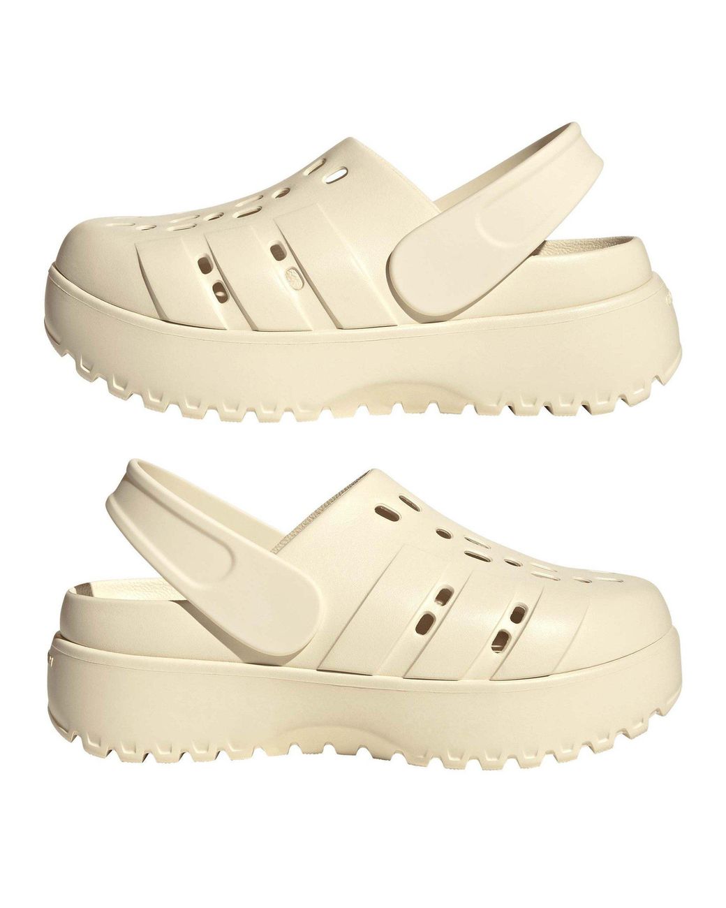 Adidas Natural Adilette Platform Clog