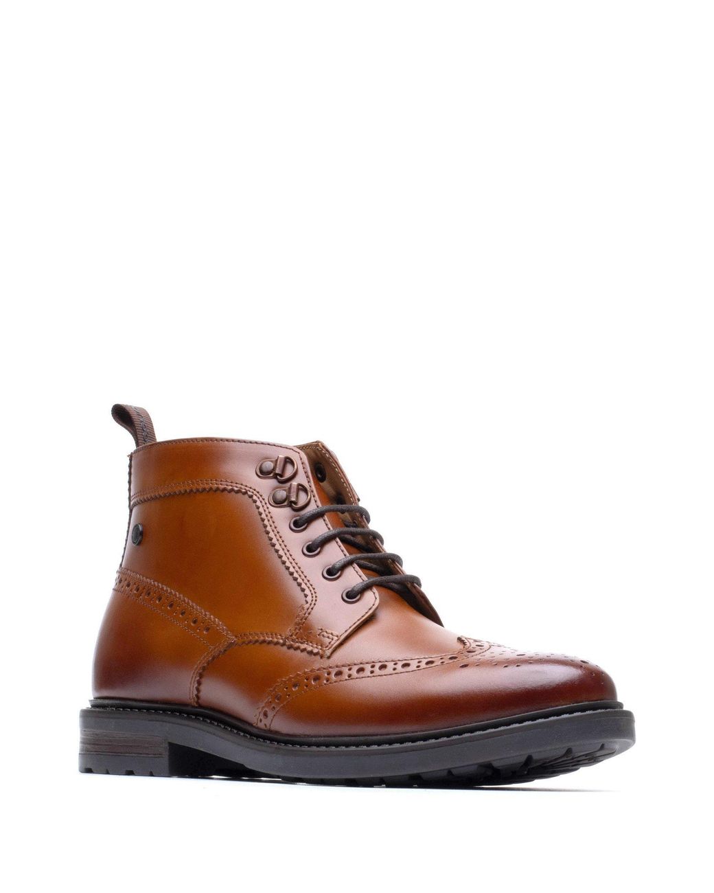 Base London Brown Porter Toe Cap Boot for men