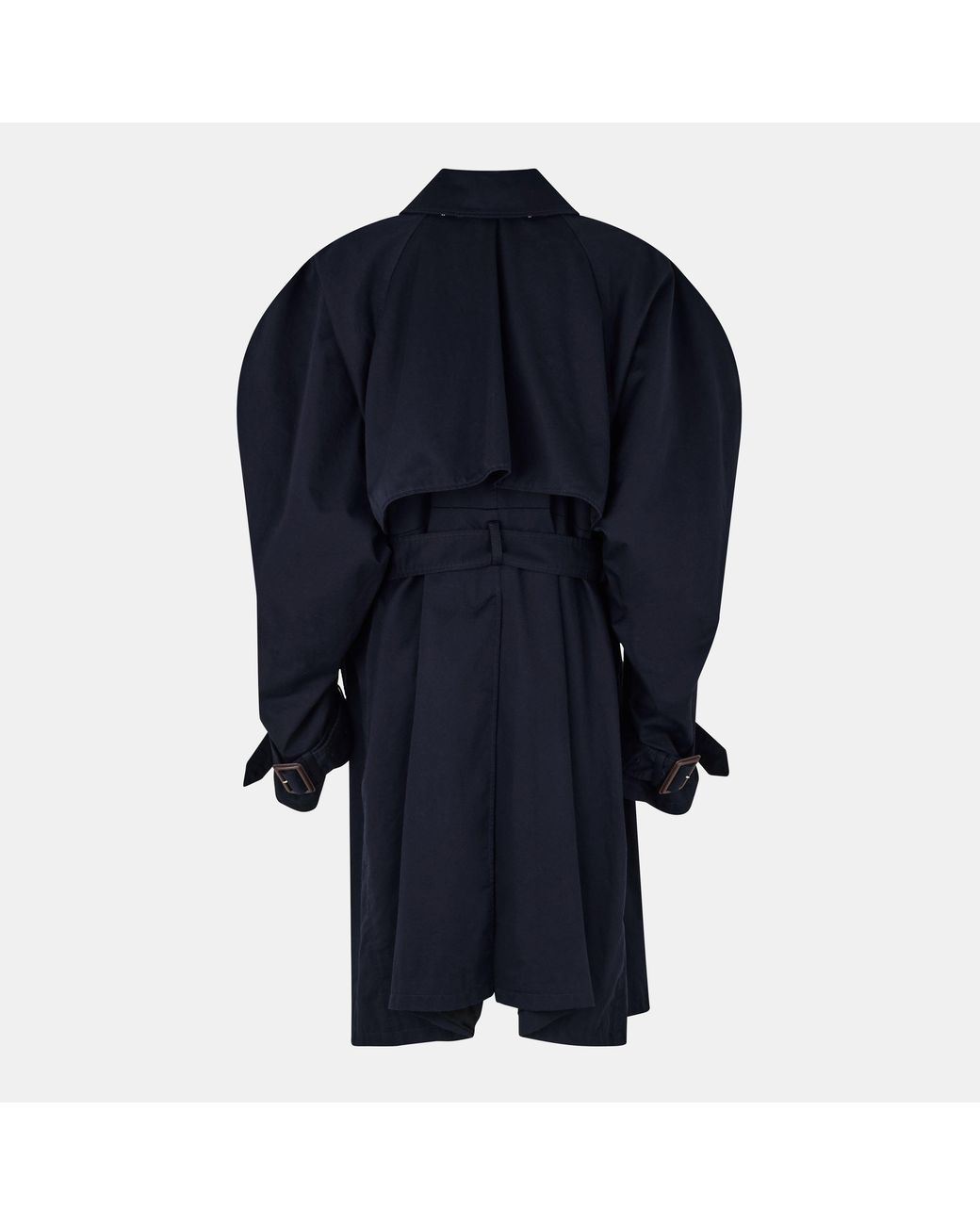 Balenciaga Blue Oversized Water Resistant Trench Coat
