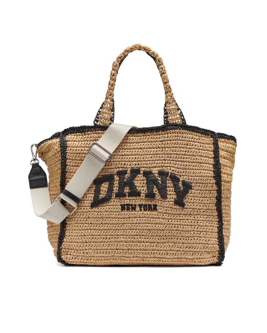 DKNY Metallic Straw Bag