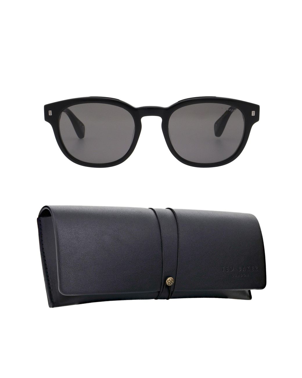 Ted Baker Black Jac Round Sunglasses for men