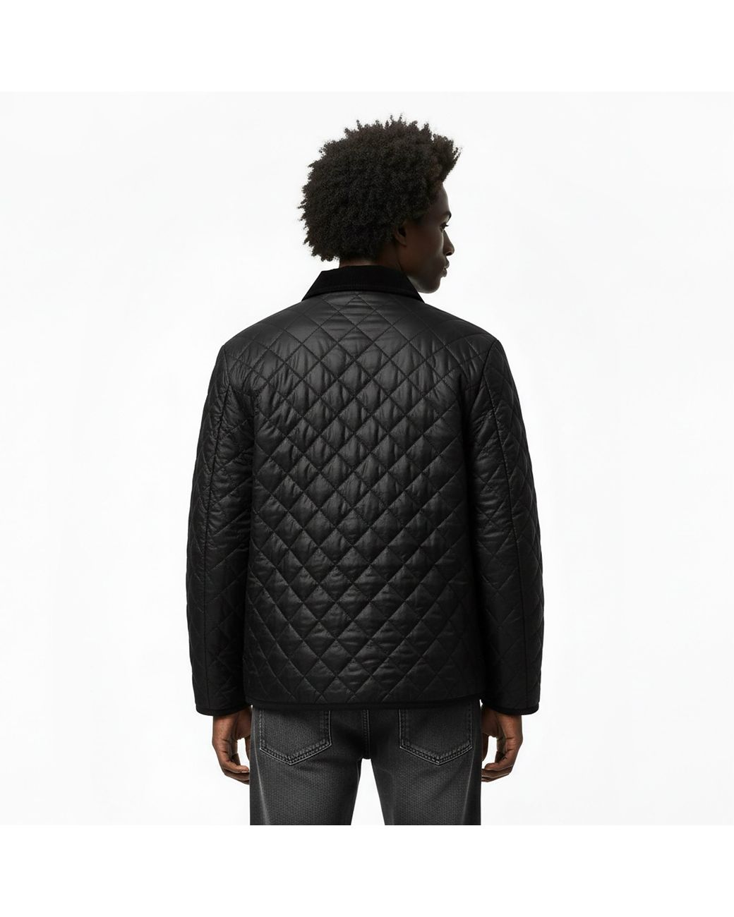 Criminal Damage Black Player Quilted Jacket for men