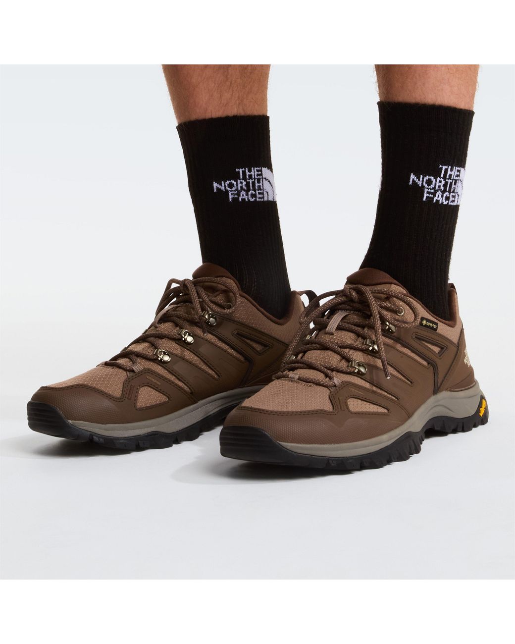 The North Face Brown Hedgehog Gore-Tex Hiking Shoes for men