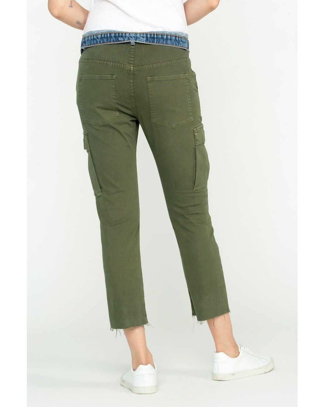 high rise olive jeans