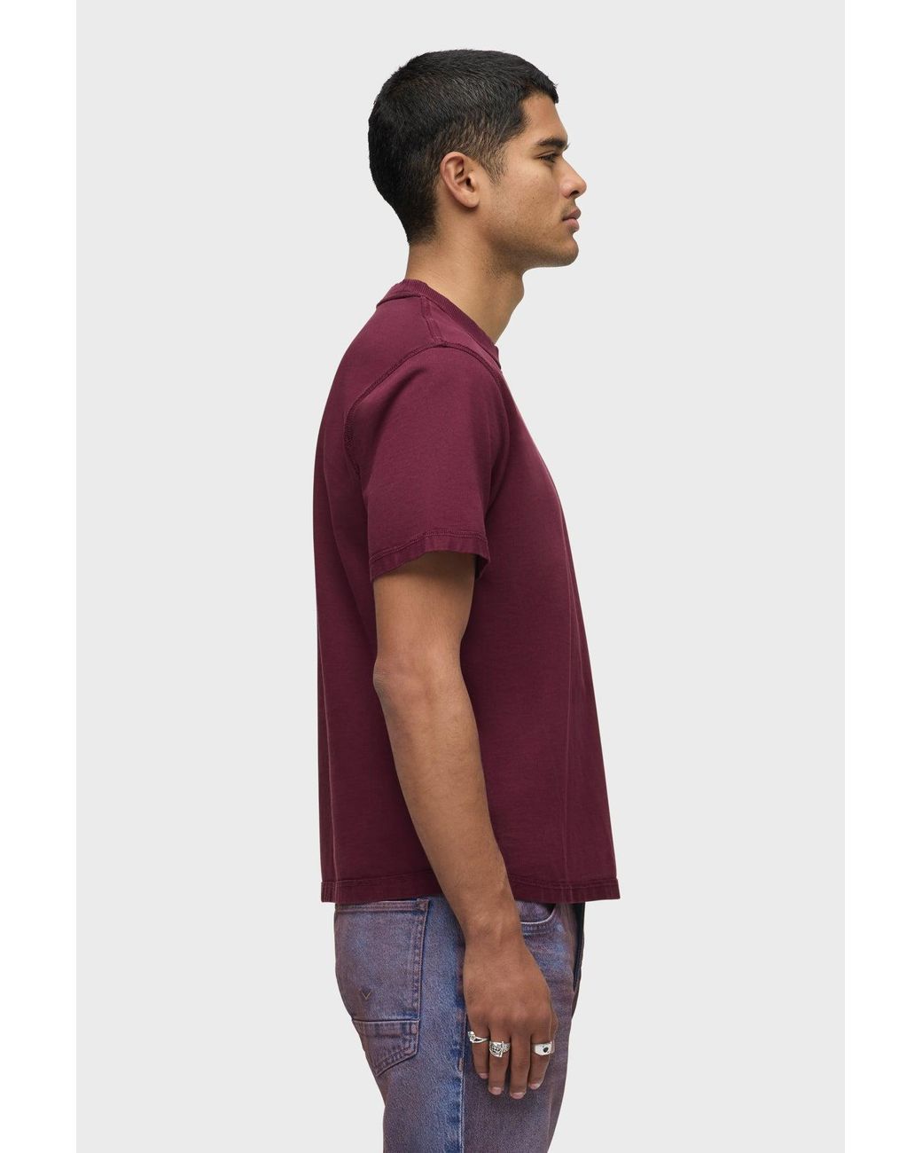 Hudson Purple Heavyweight Tee for men