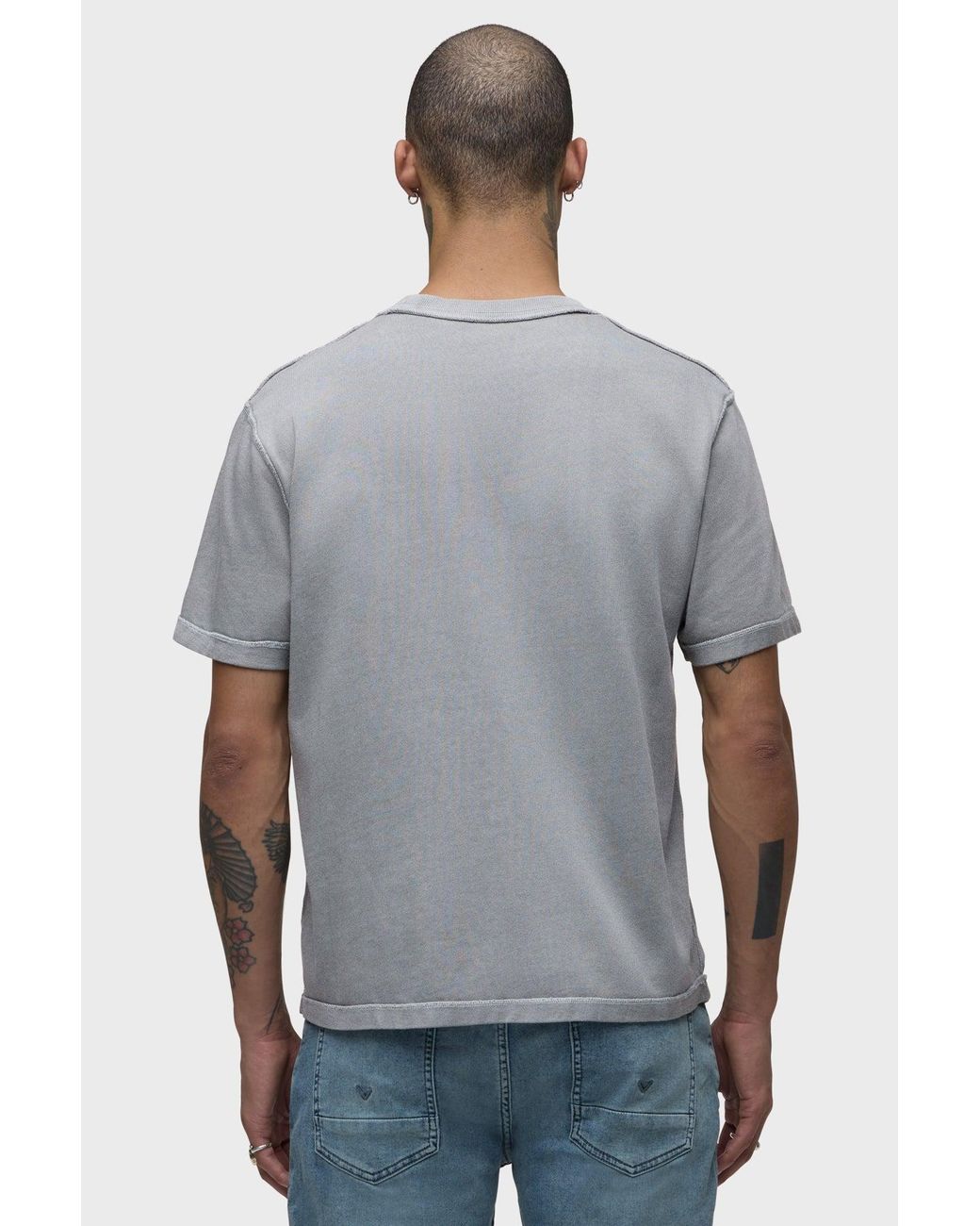 Hudson Gray Heavyweight Tee for men
