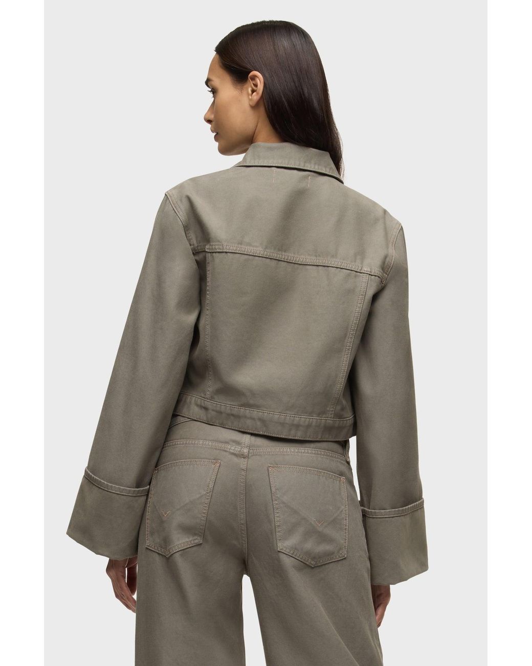Hudson Green Cuffed Cropped Jacket
