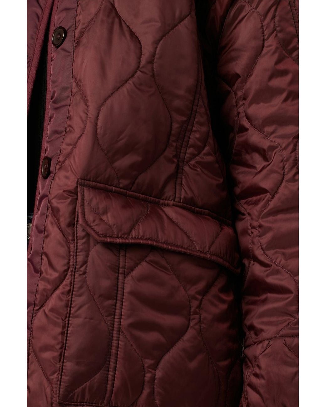 Hudson Red Oversized Quilted Jacket
