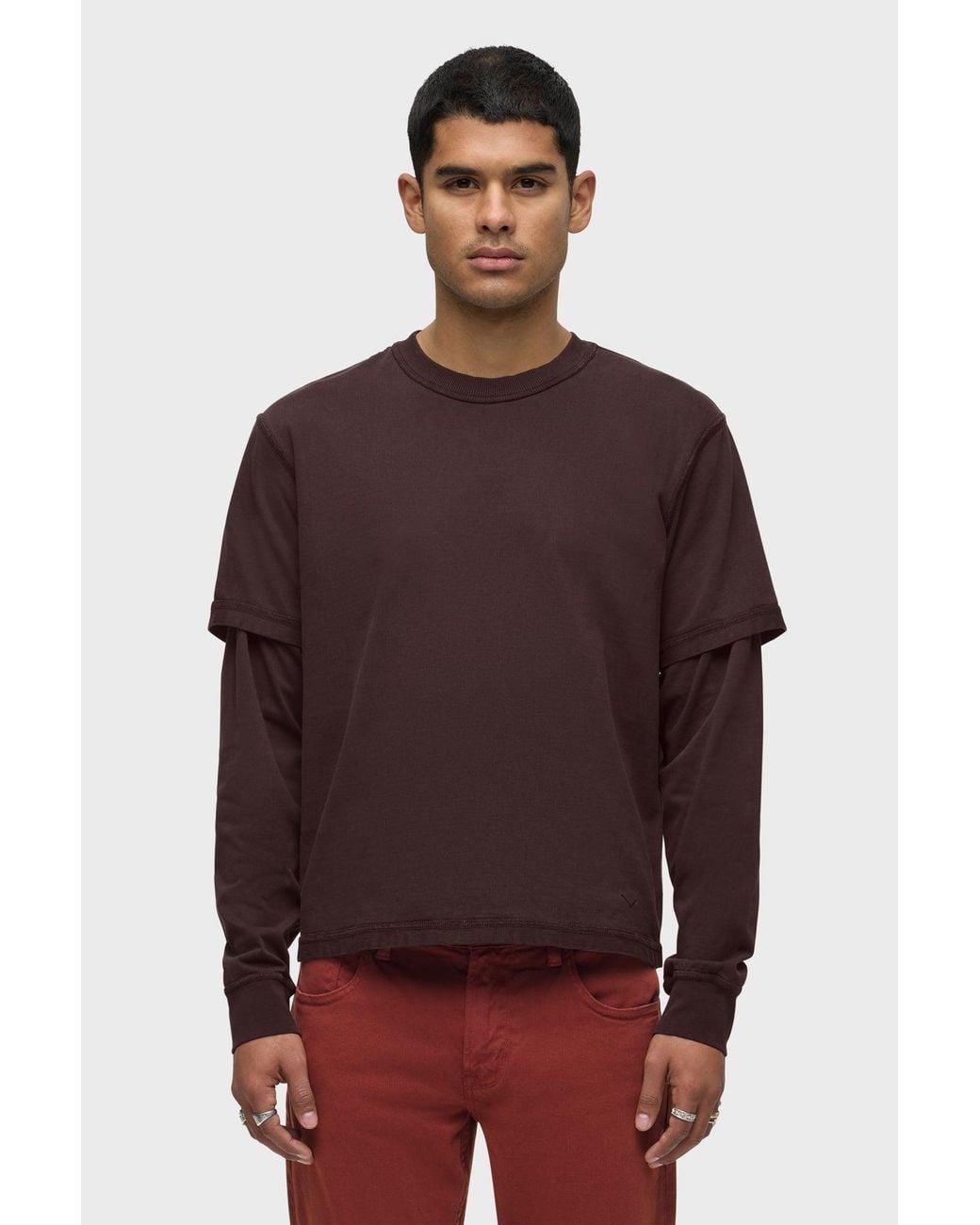 Hudson Red Hybrid Tee for men