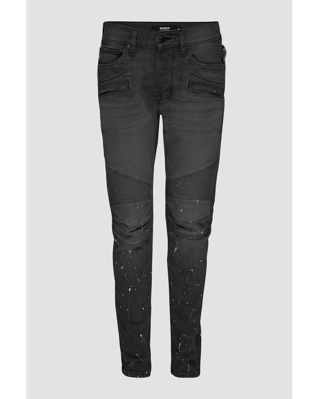 Hudson Jeans Ethan Biker Skinny Jean in Black for Men Lyst