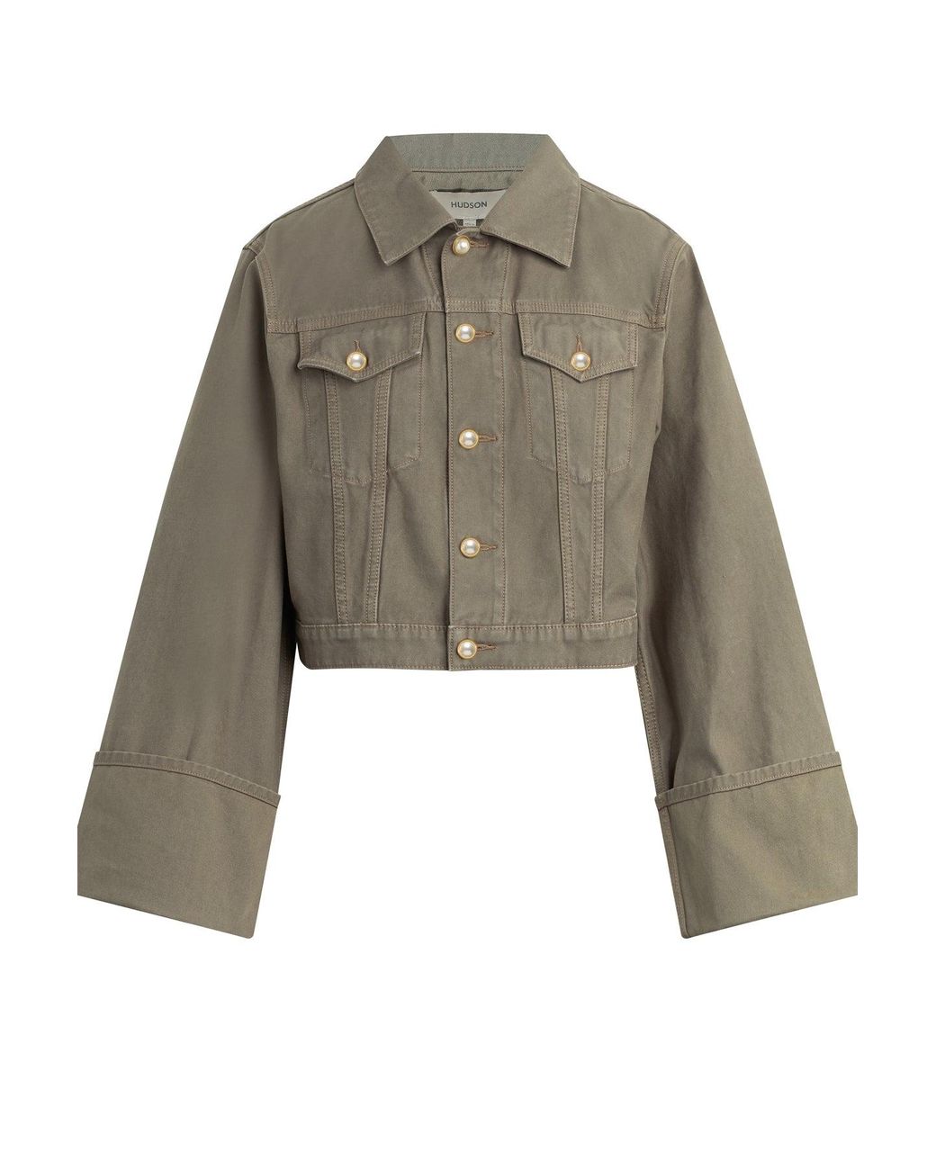 Hudson Green Cuffed Cropped Jacket