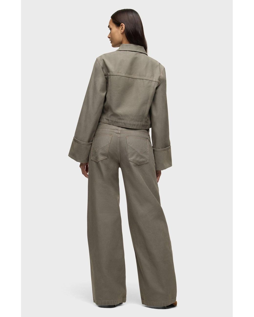 Hudson Green Cuffed Cropped Jacket