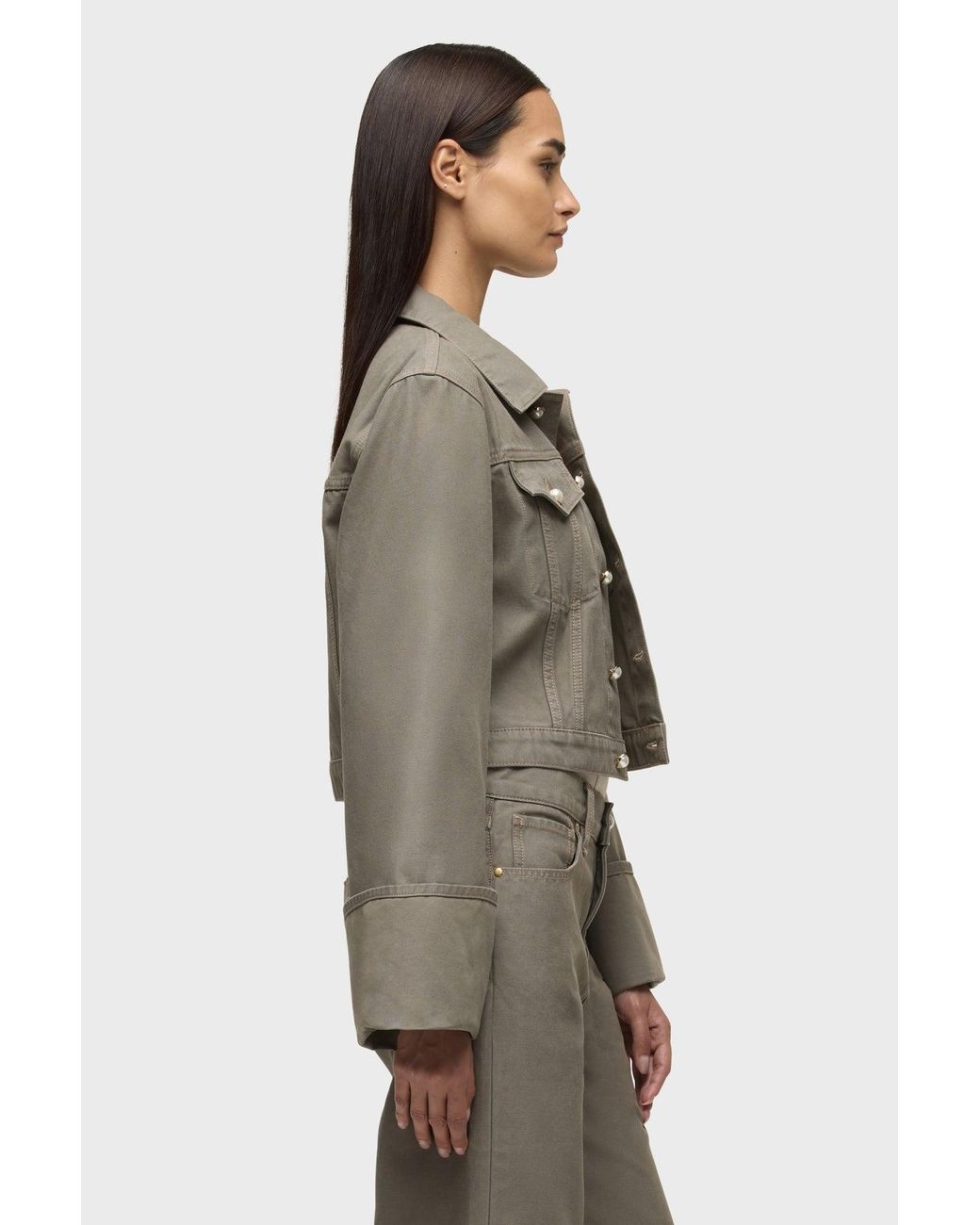 Hudson Green Cuffed Cropped Jacket
