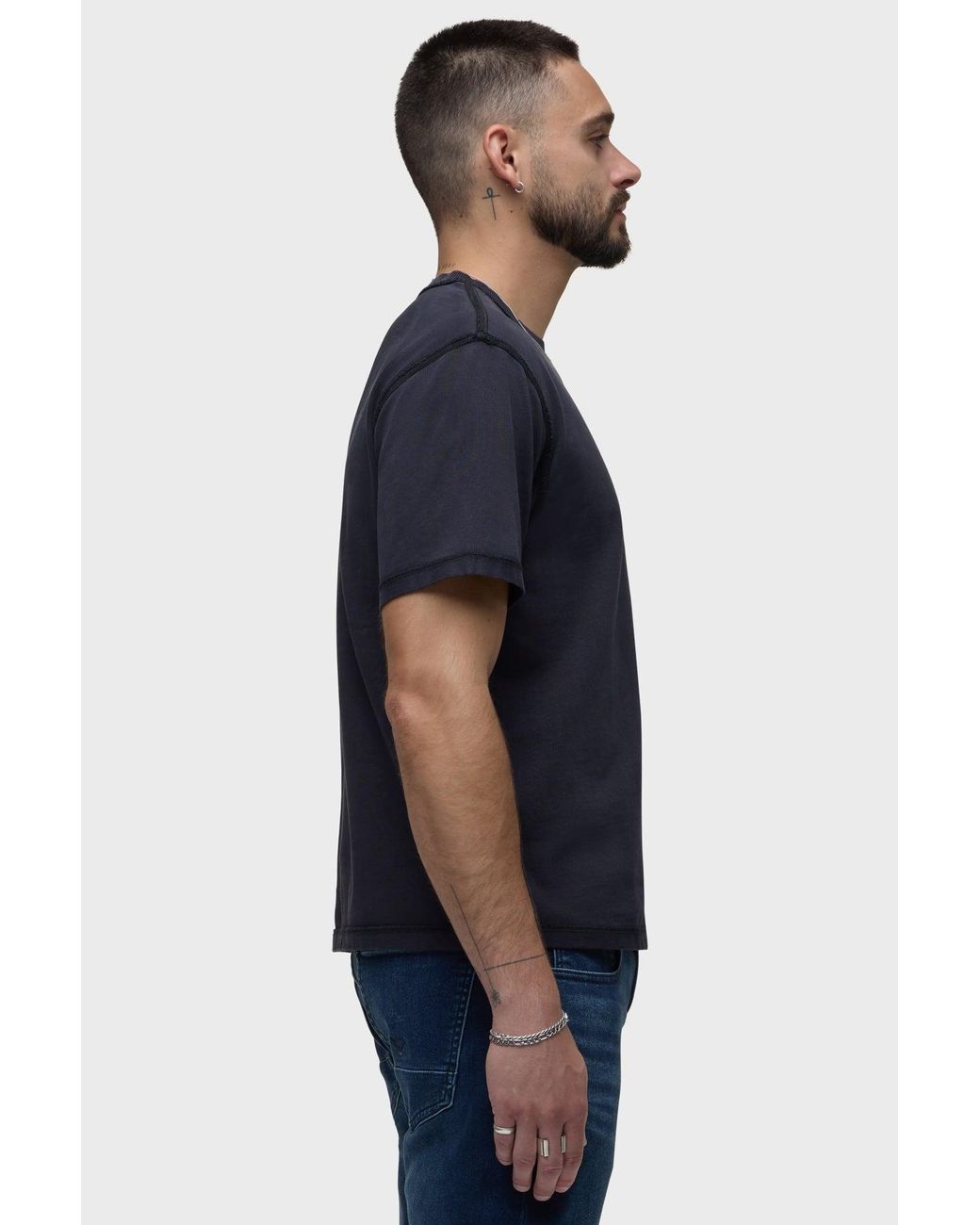 Hudson Blue Heavyweight Tee for men