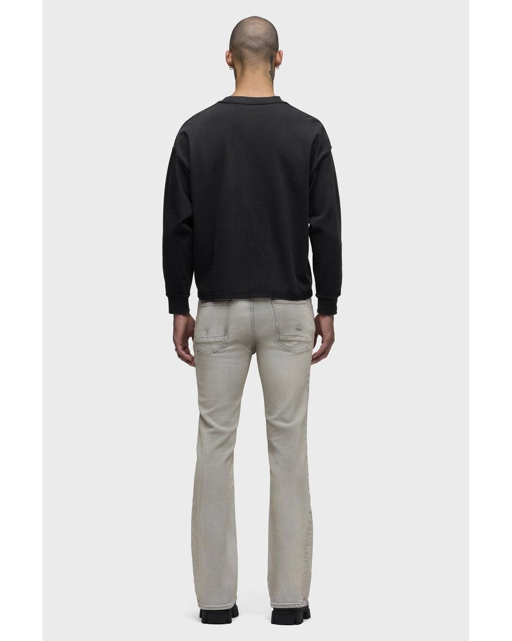 Hudson Black Walker Kick Flare for men