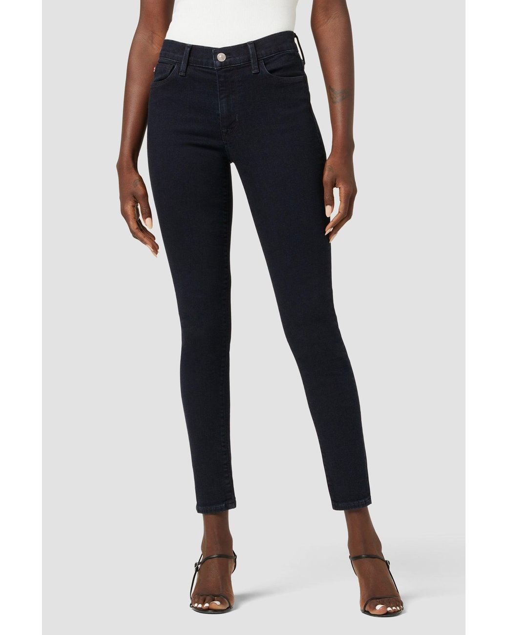 Hudson Jeans Natalie Mid-rise Super Skinny Ankle Jean in Blue | Lyst