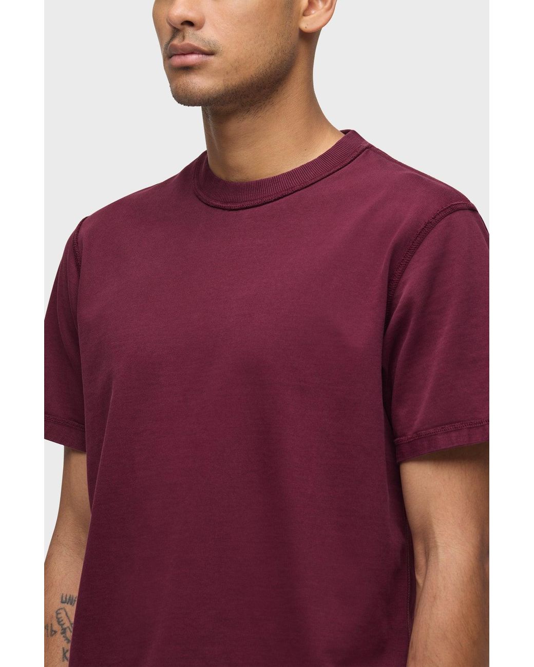 Hudson Purple Heavyweight Tee for men