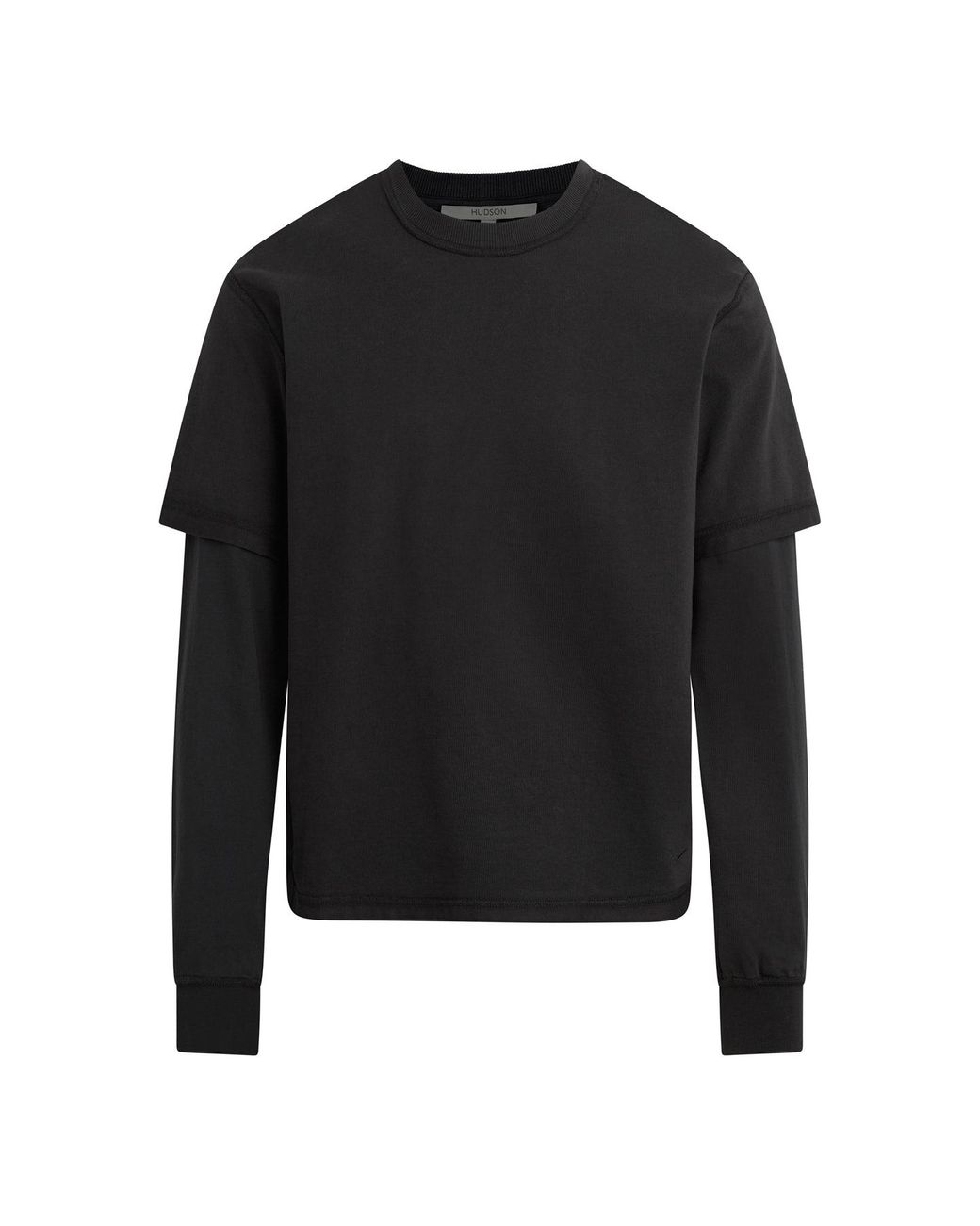Hudson Black Hybrid Tee for men