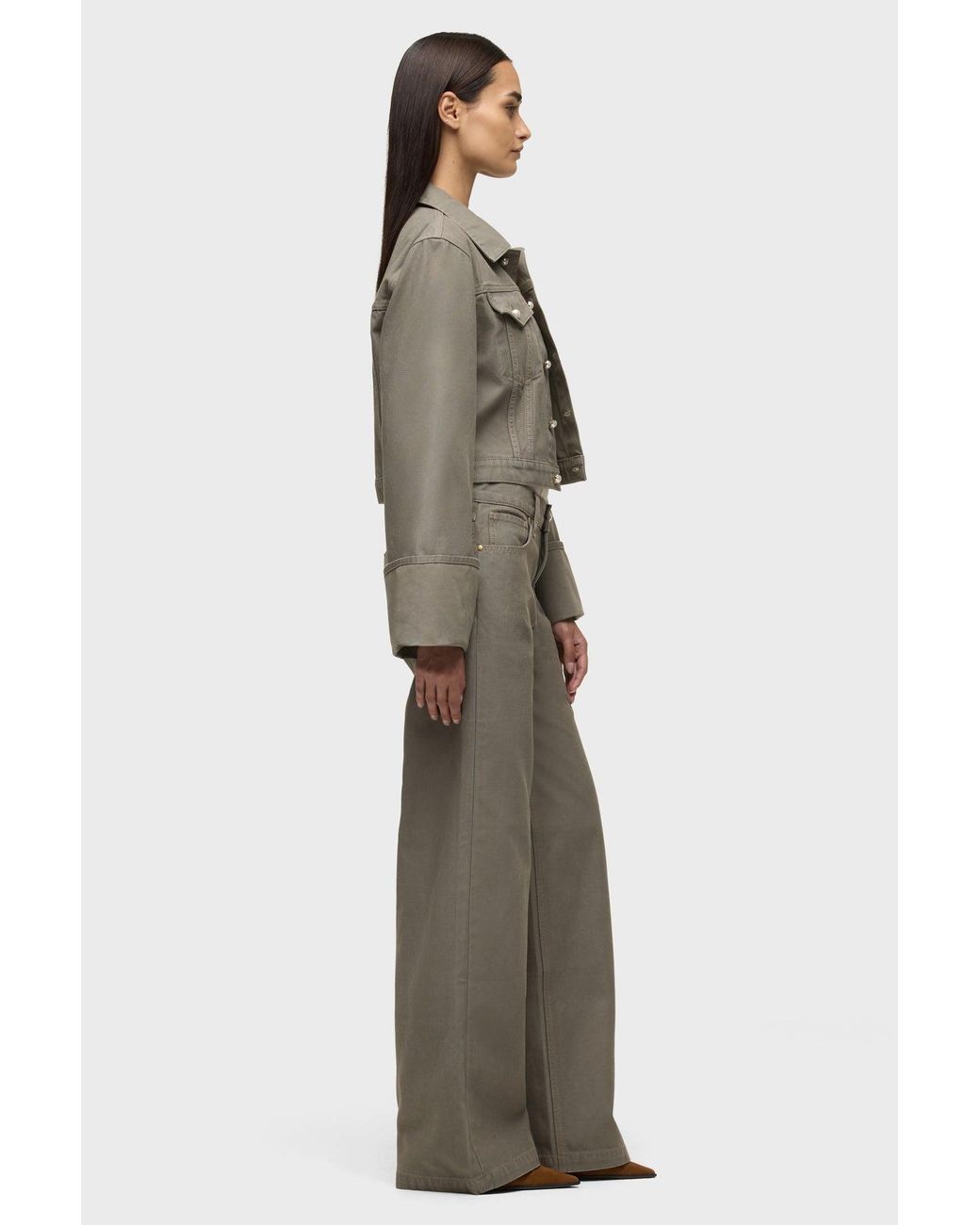 Hudson Green Cuffed Cropped Jacket