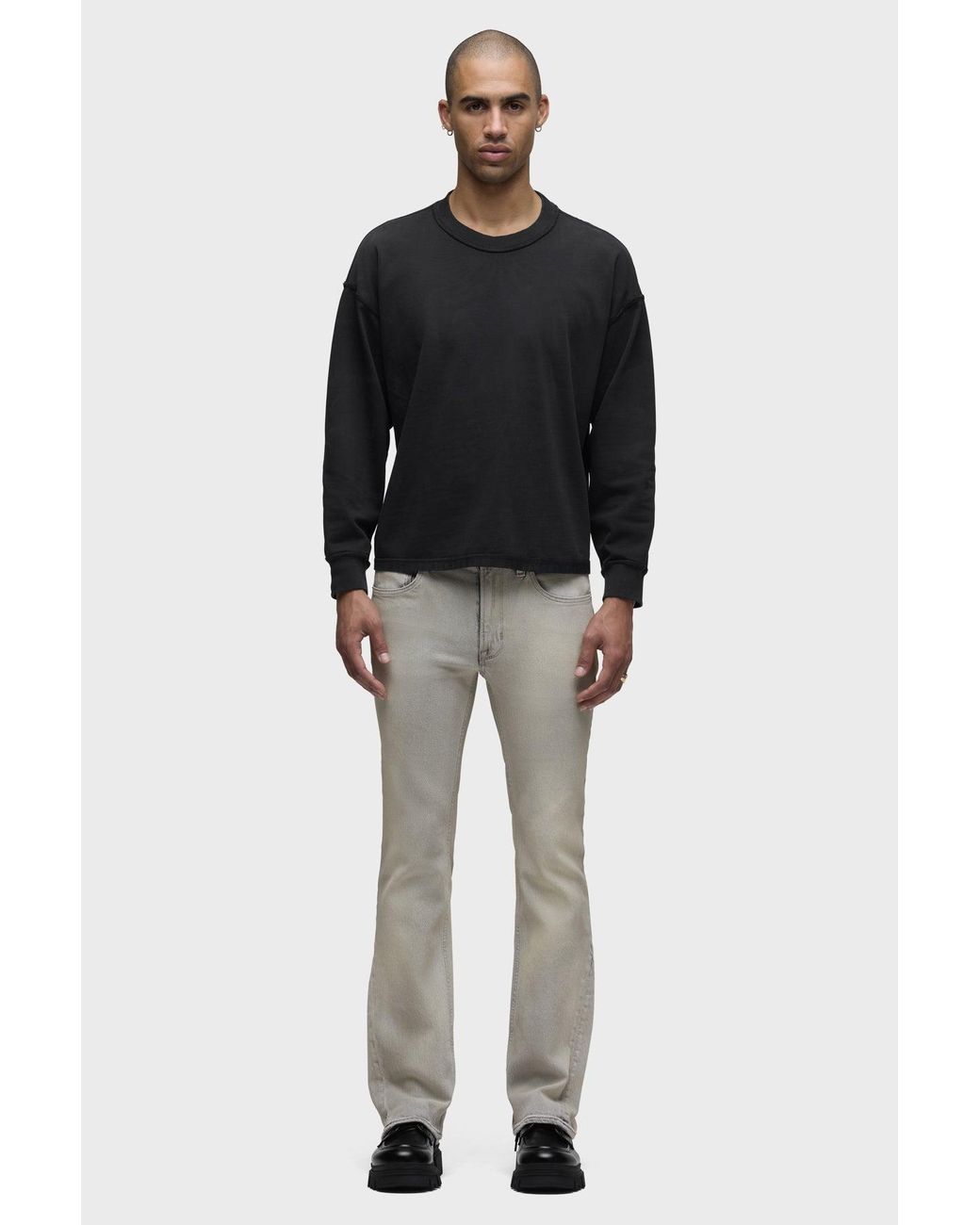 Hudson Black Walker Kick Flare for men