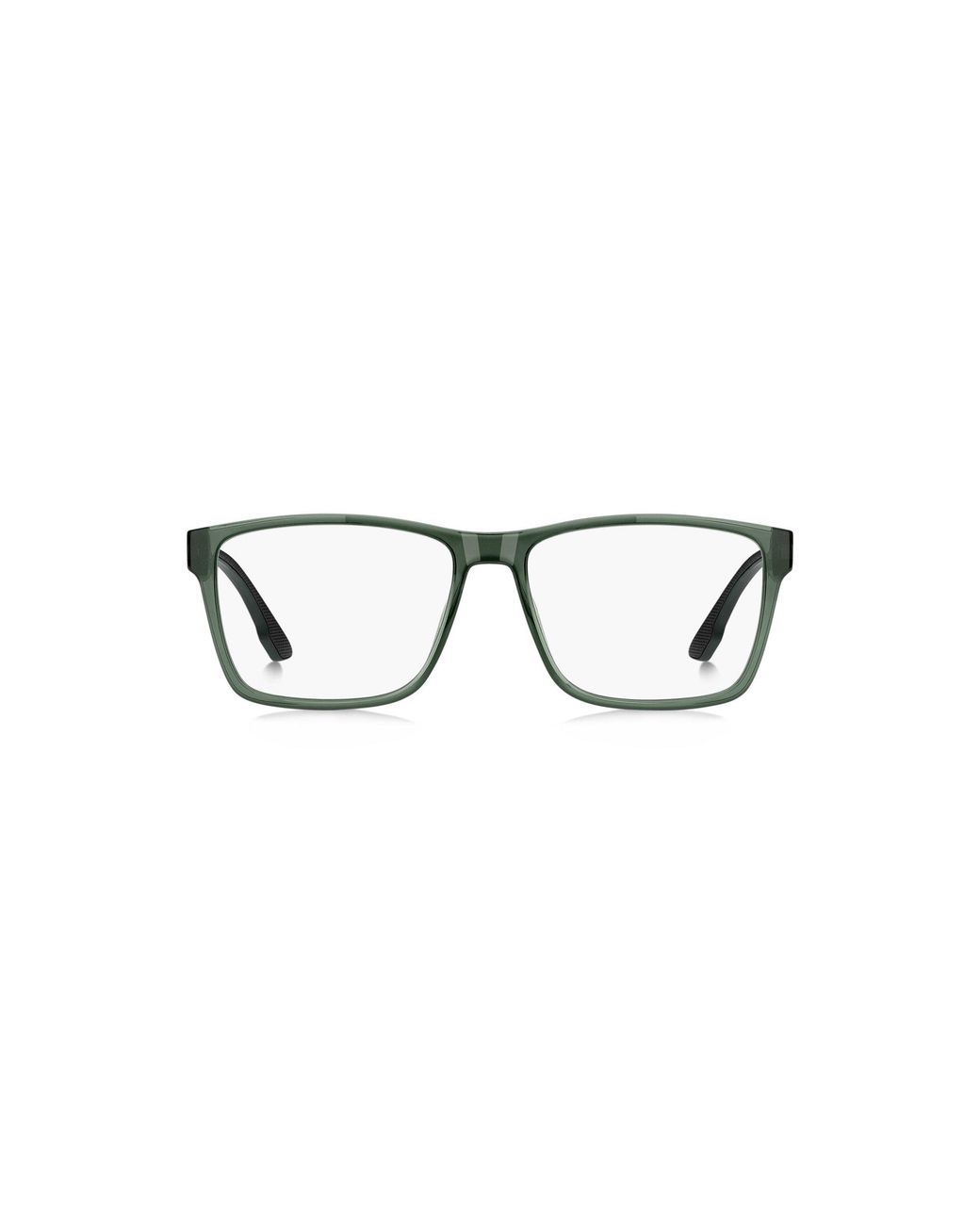Boss Green Transparent- Optical Frames With Logo Plaque for men