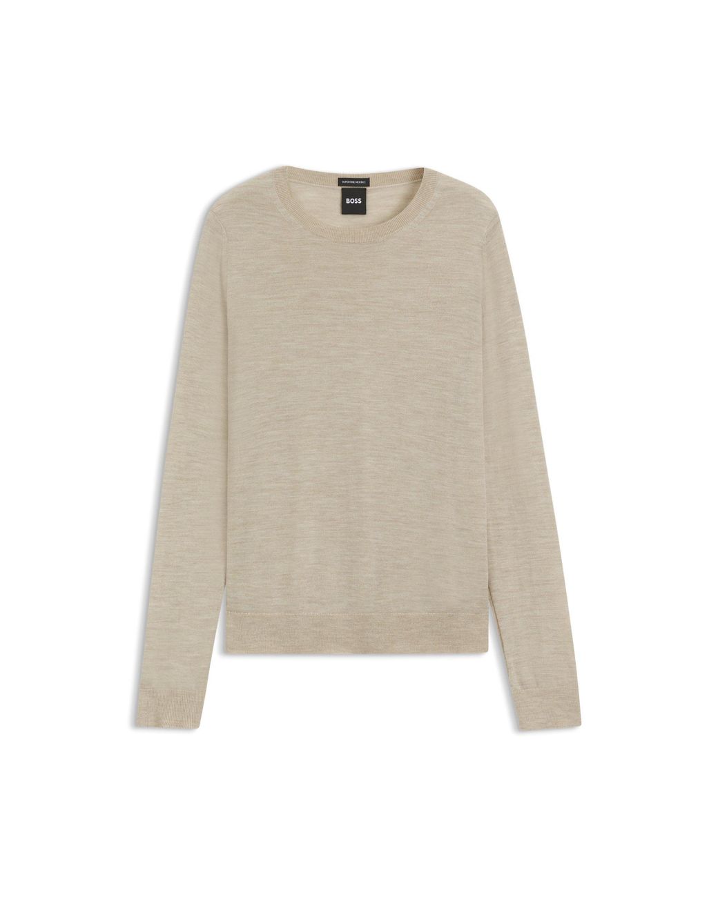 Boss Natural Slim-Fit Crew-Neck Sweater