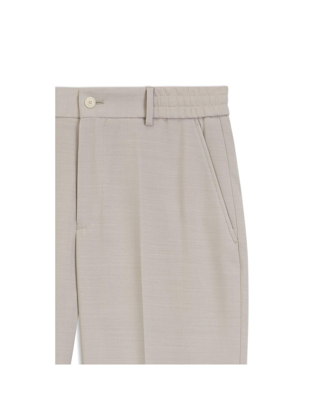 Boss Gray Tapered-Fit Trousers for men