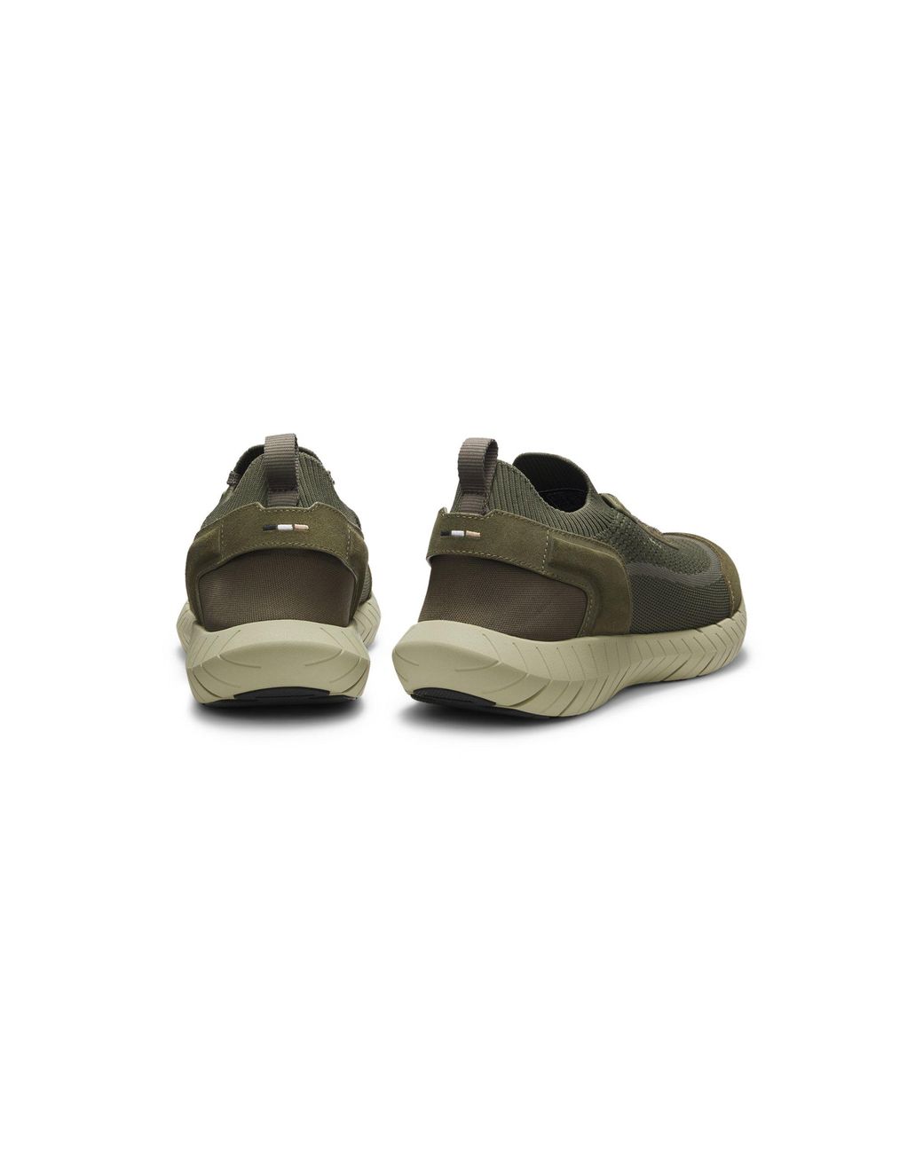 Boss Green Lace-Up Suede Trainers With A Knit Sock for men